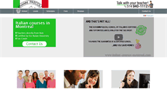 Desktop Screenshot of italian-courses-montreal.com
